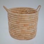 Round Colored Rafia Wooven Basket (Medium)