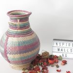 Round Plain Wooven Basket with handle (Medium)