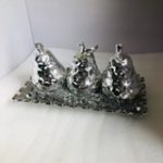 Silver Pear with Tray